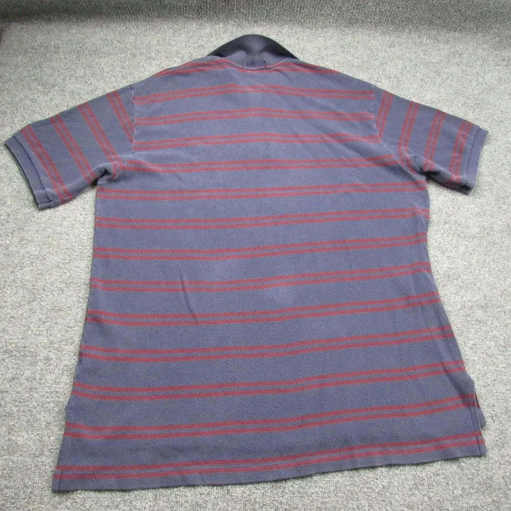 Polo Ralph Lauren Polo Shirt Mens‎ 2XL Big Navy Red Striped Pique Short Sleeve